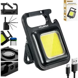 kunya Genuine Keychain LED Light with Bottle Opener Magnetic Base and Folding Bracket 5 hrs Torch Emergency Light image 1