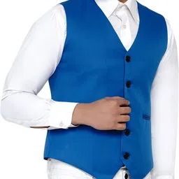 jihuzur Solid Men Waistcoat image 2