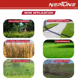 neptune Brush Cutter 35Cc, 4 Stroke Side Pack Crop Cutter Machine | Lawn Trimming | Fuel Grass Trimmer image 5