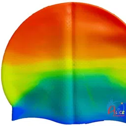 alice emporium 100% Silicone Mulitcolor Swimming Cap image 1