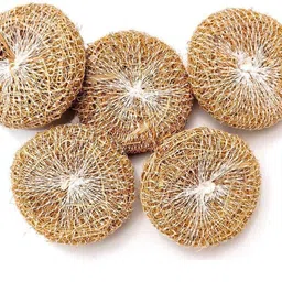 spicado traders Handmade Coconut Fibre Scrubber With Natural Vetiver (Khus) Mix - Pack of 5-picture-16