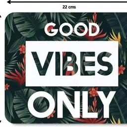 The Desi Monk Good Vibes Anti-Slip Gaming Floral Stitched Non Slip Base Mousepad image 2