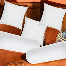 urmila creation Diwan Set Of 3 Cushion & 2 Microfibre Solid Bolster Pack of 5-picture-10