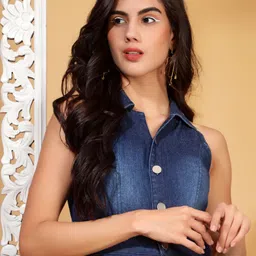 drape and dazzle Solid Women Jumpsuit image 4