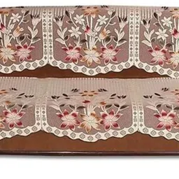 croox Cotton 3+1+1 Seater Sofa Floral Cover image 2