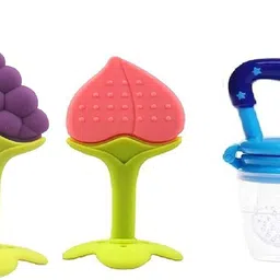 ogzglam Baby Fruit Nibbler and Feeder with Fruit Shape Silicone Teether for Teether and Feeder-picture-21
