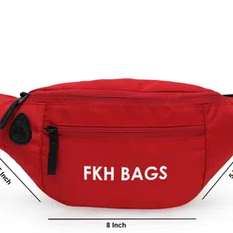 fkhbags Large Pockets Waistpack for Men or Women Handy Hiking Zip Pouch Money BELT BAG Elegant Style Travel Pouch Passport Holder with Adjustable Strap-image-3
