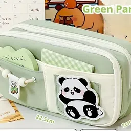 akvanar panda pouch pouch h Compartment Large Stationery Pencil School Pouch Bag 1 pencil pouch Art Canvas Pencil Box image 2