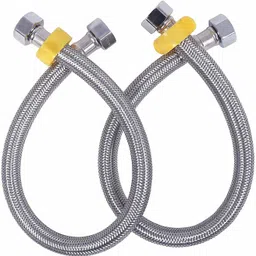 altroz Connection-Pipe-2 EXCLUSIVE PREMIUM HEAVY QUALITY STAINLESS STEEL 304 CONNECTION PIPE 24 INCH (SET OF 2) Hose Connector Hose Pipe image 1