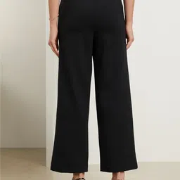 smartvision Women Slim Fit Black Lycra Blend Trousers image 2