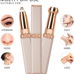 vkk traders Wireless USB Rechargeable Eyebrow Trimmer Facial Hair Remover Makeup Kit Hair Curler-picture-20