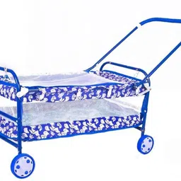 steeloart Baby Cradle Cot Cum Stroller Pink C_Blue image 4