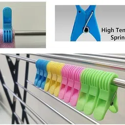 balajiart Saree Pre Pleating Clips | Saree Clips for Holding Saree Pleats | Big Size Plastic Cloth Clips image 4