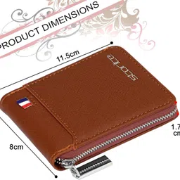 storite Men & Women Casual, Formal, Travel, Trendy Brown Artificial Leather Wallet - Mini image 3