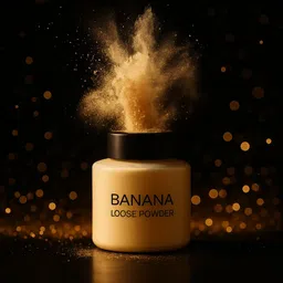 valhalla Banana Loose Powder with Makeup Brush | Long Lasting waterproof Powder with puff Compact image 4