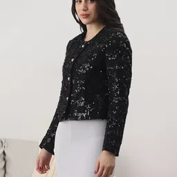 globus Tweed Self Design Coat For Women image 3