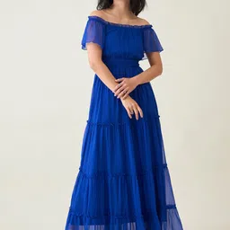aayu Women Maxi Blue Full Length Dress-picture-24