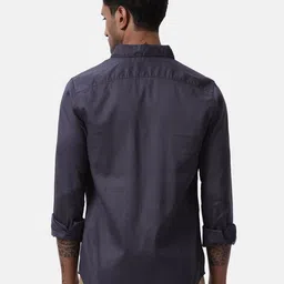 wrogn Men Regular Fit Solid Spread Collar Casual Shirt image 5