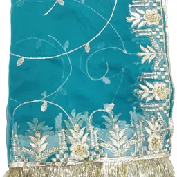 mantushti Embroidered Semi Stitched Rajasthani Poshak image 3