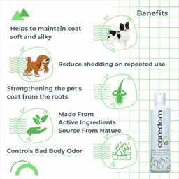 caredom Hypoallergenic, Conditioning Shed Control Shampoo - Release Loose Hair|Hair Fall Control|Strengthening Coat Dog Shampoo image 4