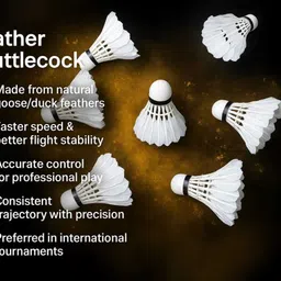 peema PeemaShuttleCock Feather Shuttle - White image 4