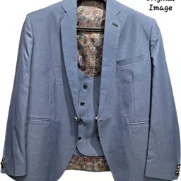 ifox lifestyle Men Plus/Big/Tall Size Three Piece Designer Texido for Party/Wedding/Marriage... Solid Suit image 2