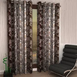 flipkart smartbuy 270 cm (9 ft) Long Door Polyester Semi Transparent Curtain (Pack Of 2)-picture-20