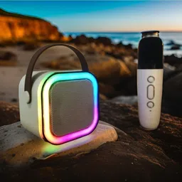 Raptor Karaoke Speaker K12: Party POP Wireless Bluetooth Speaker with Mic, RGB 515 10 W Bluetooth Home Audio Speaker image 1