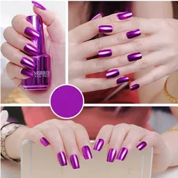New Mirror Nail Polish Set, Mirror Effect Long Lasting Gorgeous Glossy Nails Wine-image-71