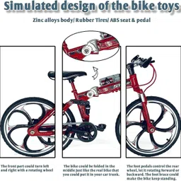 magicwand 1:8 Scale Die-Cast Alloy Racing TOY Foldable Bicycle image 5