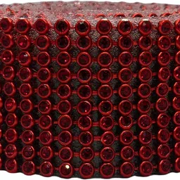 lecraft Self Adhesive Red colour 1.25m Rhinestone Roll for Craft & Decoration-picture-33