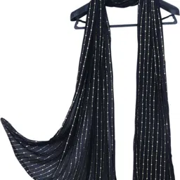 trendz hack Chiffon Printed Black Women Dupatta image 3