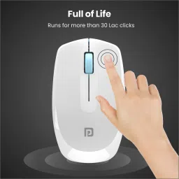 PORTRONICS Toad 25 Wireless Optical Performance Mouse (1200 DPI, Optimum Tracking, White) image 5