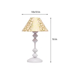Zucchero Copper Fabric Shade Night Lamp With Metal Base By Foziq image 3