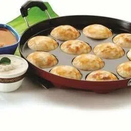 goldfinch Appam Patra With Lid Paddu Maker 12pcs Baking Pan Paniyarakkal Pack of 1 Paniarakkal with Lid 0.5 L capacity 23 cm diameter image 5