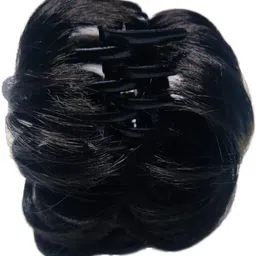 a b s 2 Flower Shape Clutcher Bun Black For Women Hair Extension image 2