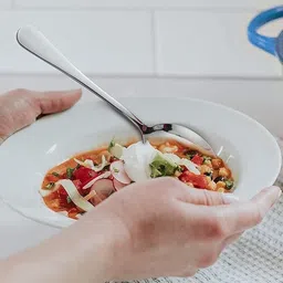 flamina spoon/0 Disposable Stainless Steel Soup Spoon Set image 3