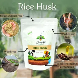 gardening bee Organic Paddy Rice Hulls (Husk) For Plants, 100% Pure Mix, Natural Soil Manure Husk image 2