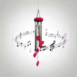 shop fusion Romantic Wind Chimes for Love – Ideal Gift for Couples at Home Steel Windchime image 4