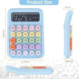 justakeit 12 Digit Calculator, Big Buttons Easy to Press,Colorful Candy Calculator Creative Colorful Calculator Basic Calculator Basic Calculator image 2