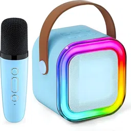 bds Microphone Portable Bluetooth Wireless Speaker with Wireless Mic Microphone-picture-22