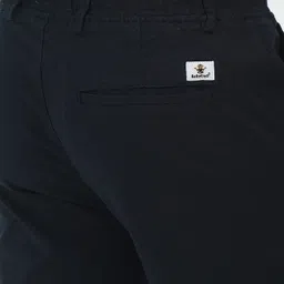 bellaciao clothings co Men Relaxed Dark Blue Linen Blend Trousers image 4