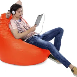 txor 4XL Premium Leatherette Classic Teardrop Bean Bag With Bean Filling image 3