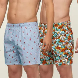 xyxx Pack of 2 Remix IntelliEaze Super Combed Cotton Printed Printed Men Boxer-picture-29