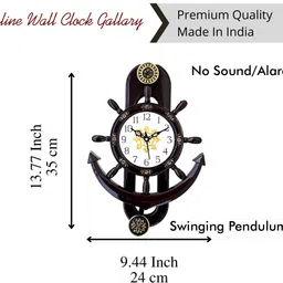 grabbasket Analog 38 cm X 26 cm Wall Clock image 3