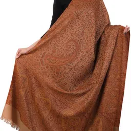 Kashmiri queen Wool Printed Women, Men Shawl-image-30