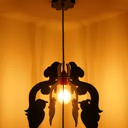 us dzire US DZIRE™ 456 Ceiling light wooden Pendant lamp shade (With Bulb) Hanging Night Lamp For Home Décor living room office hotel café Restaurant etc. Pendant Lamp Ceiling Lamp-picture-42