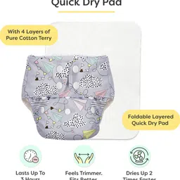 superbottoms Basic Certified Soft Fleece Lined Pocket Cloth Diaper with 1 Wet-Free Insert (FreeSize Reusable & Adjustable Cloth Diaper,Fits from 5-17 kg, Airplane) image 3