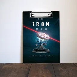 durga quality creation I am Ironman Digital Reprint Clip Board Exam Pad (14x10 Inches) exam pad image 4