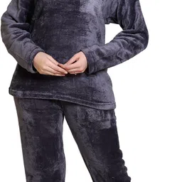 rg by ss clothing Women Top & Pyjama Set Grey Solid image 5